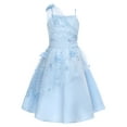 thumbnail image 4 of LiiYii Girls Sequin Tulle Mesh Dress Ruffle Birthday Party Tutu Formal Dress A Line Wedding Pageant Light Blue 6, 4 of 7