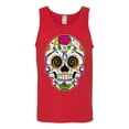 thumbnail image 2 of Wild Bobby Day Of The Dead Sugar Skull Pop Culture Men Graphic Tank Top, Red, X-Large, 2 of 5