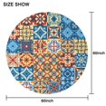thumbnail image 6 of Round Waterproof Tablecloth 60×60 Inch, Mosaic Decorative Pattern Reusable Indoor/Outdoor Durable Table Cover for Party Kitchen Dinner Room Decor, 6 of 6