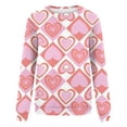 thumbnail image 5 of Meichang Chandails en Molleton Col Rond Femmes Chandail en Molleton de la Saint-Valentin Chandails en Molleton Graphiques Cœur Amour Doux Col Rond Décontracté Manches Longues Chandail Cadeaux de la Saint-Valentin Chandails en Molleton, 5 of 5