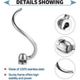 thumbnail image 2 of Stainless Steel Spiral Dough Hook Compatible with KitchenAid 5-6QT Mixer,Bowl Lift Stand Mixer Accessory,Effectively Kneads Bread,Pizza,Pasta and Biscuits,Dishwasher, 2 of 8