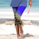 thumbnail image 4 of Pantalones Gibobby mujer holgados Estampado de flores Casual Vacaciones Cordón Leggings recortados Azul M, 4 of 5
