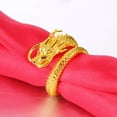 thumbnail image 4 of Visland Vintage Open Engraving Men Dragon Shape Domineering Ring Jewelry Accessory for Daily Life, 4 of 8
