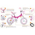 thumbnail image 3 of RoyalBaby Princess Girl Kids Outdoor Bicycle 20" with Kickstand, Bunny/Fuchsia, 3 of 8