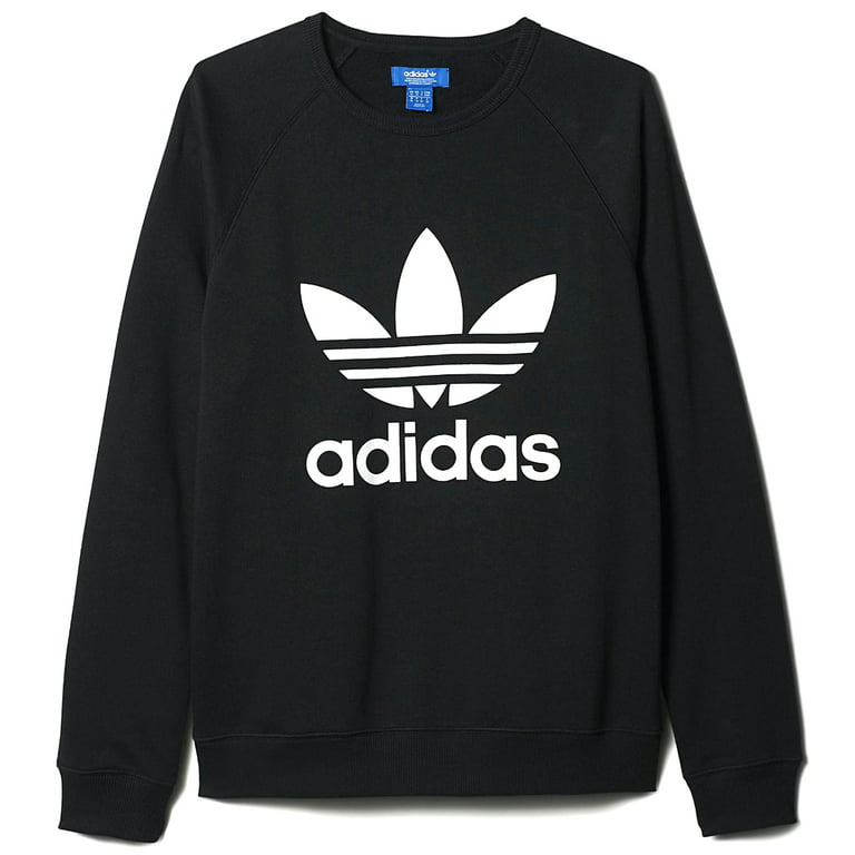Drik fortryde vores Adidas Originals Men's Trefoil Crew Sweatshirt AY7791 Black - Walmart.com