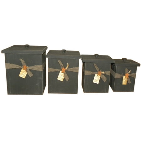 Furniture Barn Usa Rustic Primitive Canister Set Walmart Com