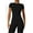 Black, variant on Women's Short Sleeve Crew Neck Top Shirts with Seamless Fit and Stretch Fabric- Small, Pink