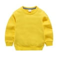 thumbnail image 2 of Girl Sweatshirts Long Sleeve Yellow Sweatshirt Kids Crewneck Loose Fit Pullover Tops Winter Clothes Girls Clothes 5-6 Years Boys Girls Fashion, 2 of 4