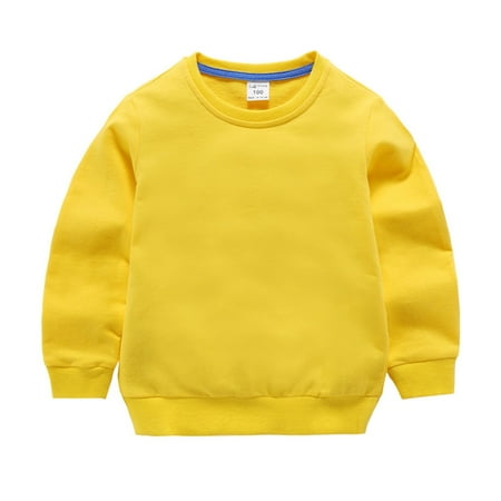 

ZMHEGW Sweatshirt Kids Baby Solid Fashion Loose Warm Tops Comfortable Skin Friendly Sports Girls Hoodie