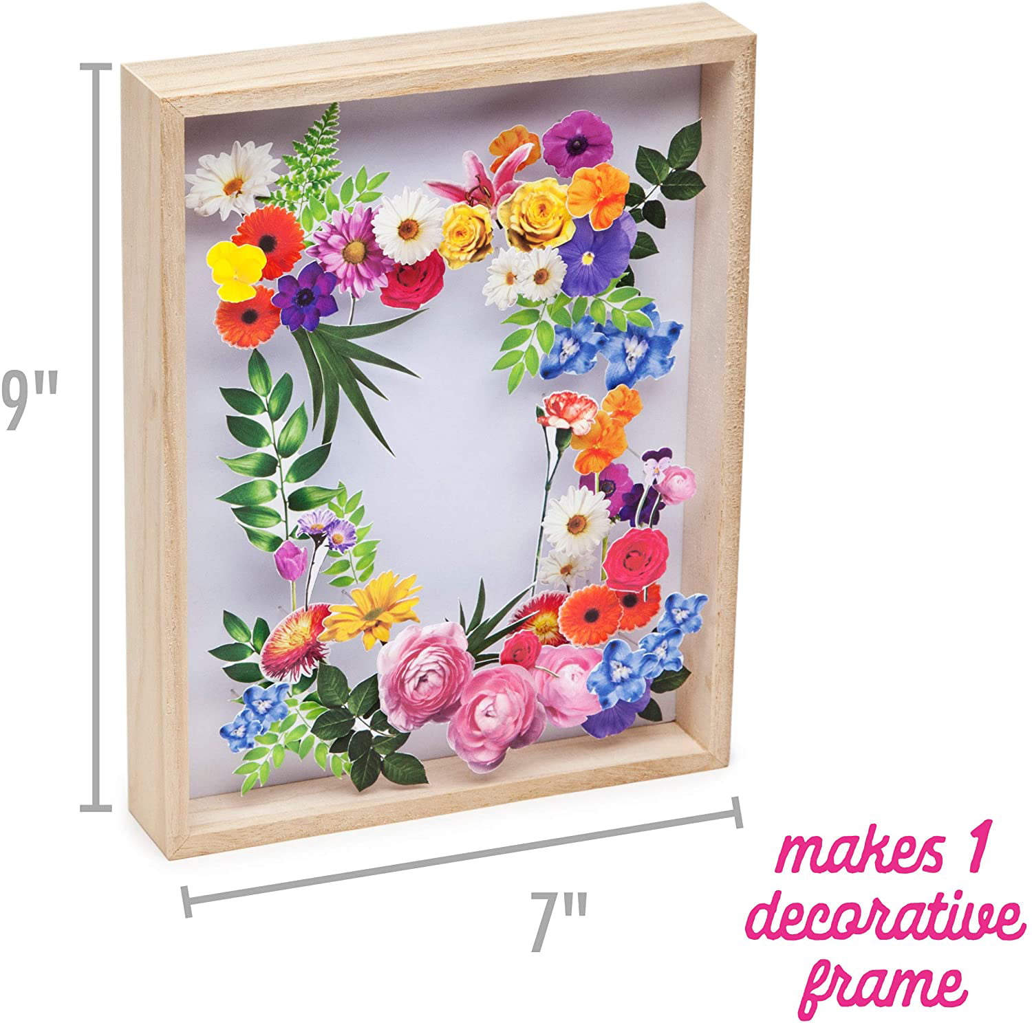 Arrange Pre-Cut Paper Flowers and Foliage to Create a One-of-a-Kind Framed Arrangement Craft Crush DIY Flower Art Craft Kit