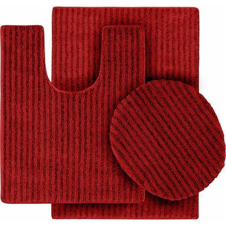 Sheridan Nylon 3-Piece Washable Bathroom Rug Set