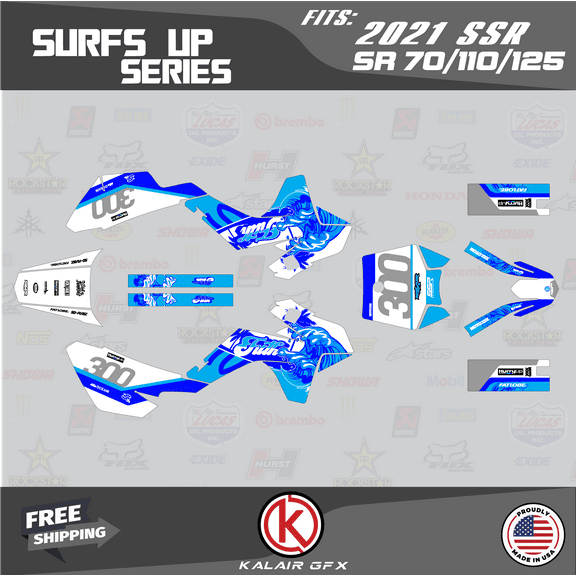 Kalair GFX Graphics Kit for SSR SR70, SR110 and SR125 (2021) Surfsup Series
