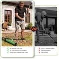 thumbnail image 4 of JouZYA Lawn Thatch Rake, 15 in Steel Dethatching Rake with Adjustable Angle and 38–68 in Handle(Olive), 4 of 7