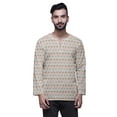 thumbnail image 1 of Atasi Printed Cotton Long SleeveÂ&nbsp;ShirtÂ&nbsp;Casual Short Kurta For Men Summer Wear, 1 of 1