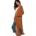 thumbnail image 2 of Women's Maxi Cardigan Duster Full Length Open Front Sweater Long Sleeve Cardigan Coat, 2 of 8