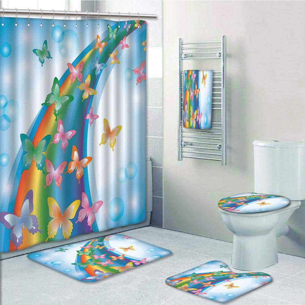 PRTAU Butterflies Colorful with Rainbow Butterflies Bubbles Fairy