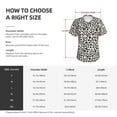 thumbnail image 4 of Fuzoiu Heart Leopard Print Women's Classic V-Neck T-Shirt, Short Sleeve V Neck Tees for Casual Everyday Wear,Casual Fit Tee,Summer Fashion Tops-Large, 4 of 5
