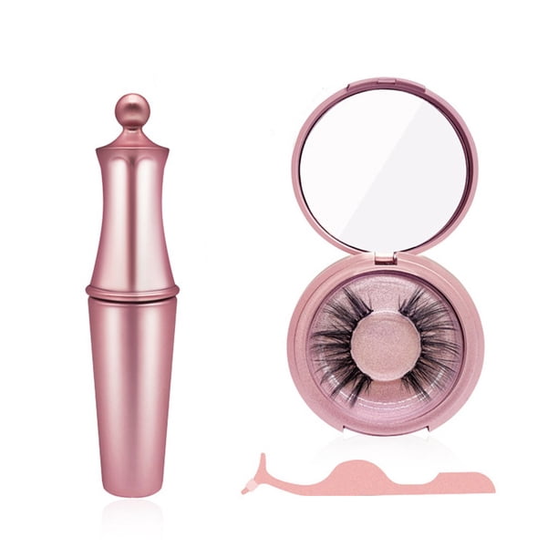 False Eyelashes Clusters Natural Strip Lashes Adhesive Reusable Natural Volume Magnetic Eyeliner Kit 3D Magnetic Eyelashes No Glue Reusable False Eye Lashes 5ml(Buy 2 save 10%)