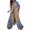 Khaki, variant on Women V-neck Patchwork Printed Top And Pants Suit Contrasting Color Commuting Set Wide-leg Trousers And Extra-length Top Loose Fit Outfit for Various Occasions