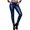 Blue, variant on Rock Style Women's Faux Leather Leggings Gothic Punk Skinny PU Leather Pants Mid Rise Novelty Studded Tight Pants