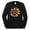 Black, variant on Sunflower Animal Print Fashion Mens Long Sleeve Shirt, Charcoal, Large