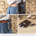 thumbnail image 2 of Étui Porte-Ceinture pour Cellulaire Grande Capacité en Cuir Café, 2 of 8
