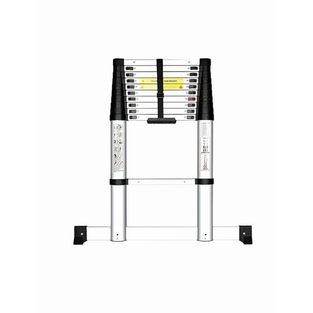 Escalera Telescopica 3.8 Xtellar plateada Metros Retractil Facil De Guardar