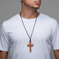 thumbnail image 3 of Collar con cruz de intercesión, cruz de madera, crucifijo en cuerda, 3 of 6