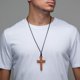 thumbnail image 3 of Collar con cruz de intercesión, cruz de madera, crucifijo en cuerda, 3 of 6