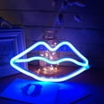 thumbnail image 1 of Blue Lips Neon Sign, Battery Operated or USB Powered LED Neon Sign Light for Party, Home, Wall Decoration Lamp Kids Gift, 1 of 3