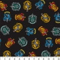 thumbnail image 4 of Harry Potter School Crest 1 Yard 100% Cotton Fabric Cut in Black, Official Licensed Harry Potter Fabric by Eugene Textiles, 4 of 4