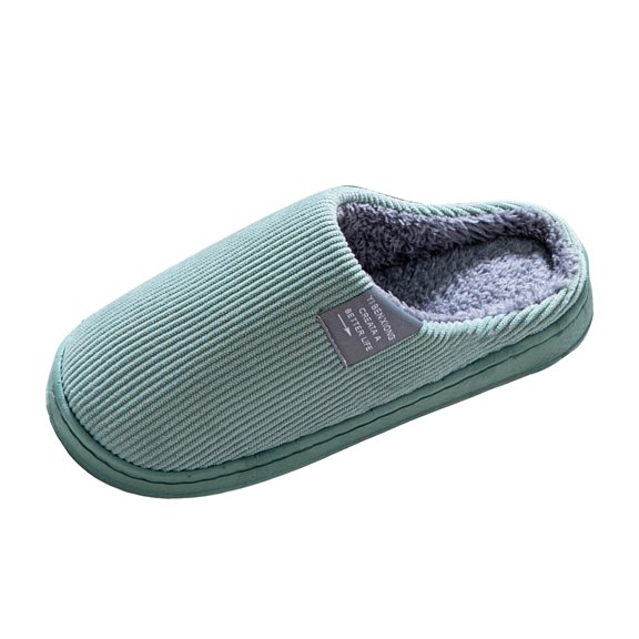 UYYX Shower Shoes Women Women Versatile Closed Toe Slides Thick Fluff Lining Corduroy Anti Slip Household Shoes(size:40-41,Mint Green)