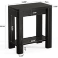 thumbnail image 2 of Tribesigns Modern End Table, Small Wooden Side Table with Storage Shelf for Living Room, Bedroom (Black, 2pcs), 2 of 3
