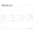 thumbnail image 2 of Kingston Brass GDR814421 Silver Sage 42-Inch X 1-1/4-Inch OD ADA Grab Bar, Polished Chrome, 2 of 2
