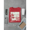 thumbnail image 3 of Life's A Beach - Vintage Palm Tree Emoji Men's T-shirt, 3 of 4