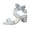 Gray, variant on Women's Chunky Sandals Platform Block Bow Heels with Adjustable Buckle Stylish Comfortable Shoes for Daily Wear Party Events Black Size 8