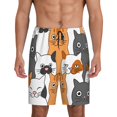 thumbnail image 2 of Daiia Funny Cats Mens Woven Stretch Pajama Short,Short Pajama Pants-Medium, 2 of 9