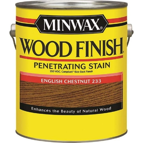 Minwax Wood Finish Wood Stain - Transparent, 1 Gallon, English Chestnut, 250 VOC