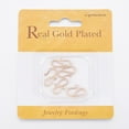 thumbnail image 3 of 5pc Brass S-Hook Clasps Nickel Free Real 18K Gold Plated 19x11.5x2mm, 3 of 3