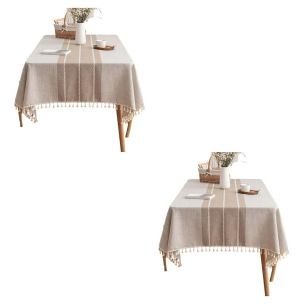 Billuyoard Cubierta de resistente a St para celebraciones de bodas y festivales Accesorios de decoración de de comedor Mantel rectangular Beige Beige 135*160 cm, 1 2Conjunto
