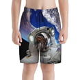 thumbnail image 2 of Cauagu Astronaut in Outer Space Print Swim Trunks for Men,Youth Boys Swim Shorts Compression Liner Beach Shorts Boys' Swimming Shorts 7-20 Years Bathing Suit-Medium, 2 of 7