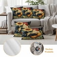 thumbnail image 6 of Sunflower Rooster Pillow Covers 2 Pack Vintage Pastoral Animals Flower Leaf Farm Country Pillowcase Waterproof Outdoor Throw Pillow Cover for Patio Garden Square Cushion 18”x18”, 6 of 9
