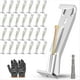 thumbnail image 1 of Paquete de 28 Soportes Ocultos para Canaletas, Soportes Resistentes para Canaletas de Lluvia con Tornillos y Abrazaderas para Canaletas de Vinilo Tipo K, 1 of 5