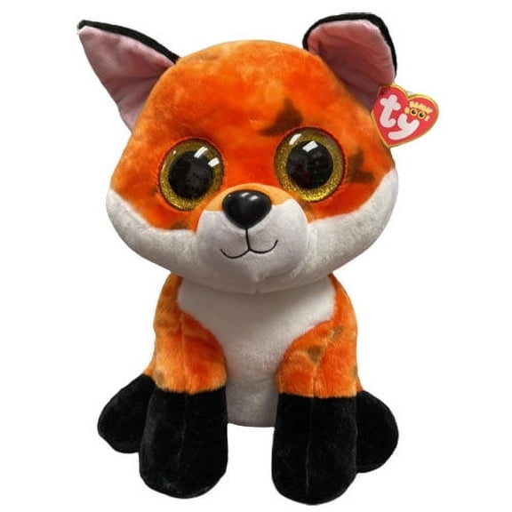 Ty Beanie Boos - Meadow the Fox  – Large (16")  – Glitter Eyes  - Stuffed Animal