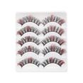 thumbnail image 1 of Unique Bargains 5 Pair 3D Curly Mix Color False Eyelashes for Makeup Red, 1 of 4