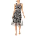 thumbnail image 1 of Calvin Klein Robe Midi Brodée pour Femmes, Noire, 4, 1 of 1