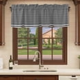 thumbnail image 6 of Farmhouse Black White Striped Curtain Valances for Windows, Kitchen Valance Window Treatments Panel 2 Pack, Modern Stripes Rod Pocket Short Curtains for Bathroom Bedroom 60 x 18 Inch, 6 of 8