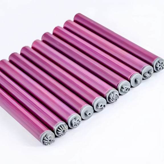 10pcs Nail Stamp Pen DIY Nail Art Tools, Stamp Nail Art Tool with 6 Different Patterns, Nail Stamp Pen Set for Women Girls Home DIY Nail Art