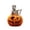 A, variant on Halloween Pumpkin Skull Glow in the Dark Decoration, Light Up Jack-o'-Lantern Creative Skeleton Head Figurine Statue for Tabletop Desk Shelf Mantel Fall Thanksgiving Indoor Home Decor Accent