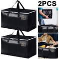 thumbnail image 1 of Bolsas para Mudanzas DQrwqpou 90L Embalaje Almacenamiento Que Ahorran Espacio negro 2 Uds, 1 of 5